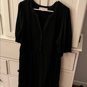 LOFT Black Women's short Sleeve Dress size XL